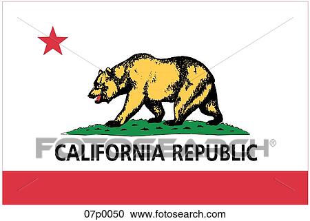 Clipart - california flag. Fotosearch