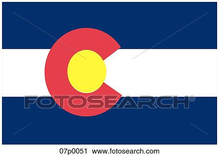 Clipart - colorado flag. Fotosearch