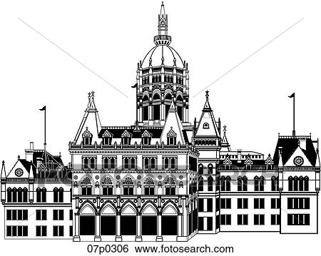 Clip Art - connecticut capitol. Fotosearch