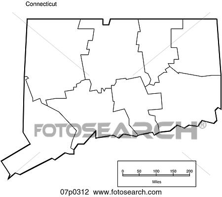 Clipart - connecticut county map. Fotosearch