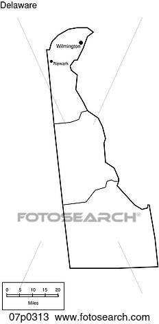 Clipart - delaware county map. Fotosearch