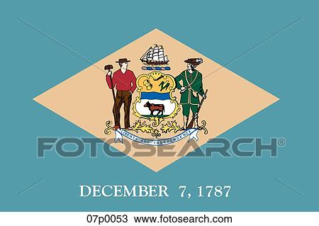 delaware flag View Large Clip Art Graphic Clipart - delaware flag. Fotosearch
