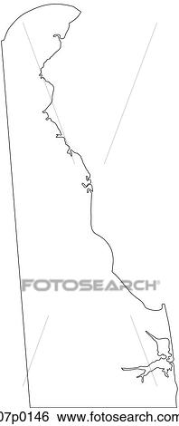 Clip Art - delaware map. Fotosearch