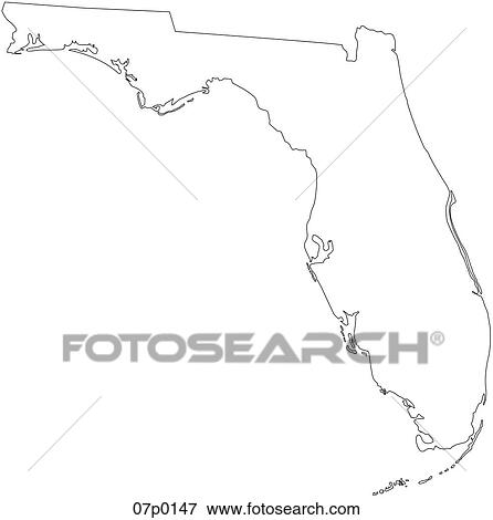 Clip Art - florida map. Fotosearch