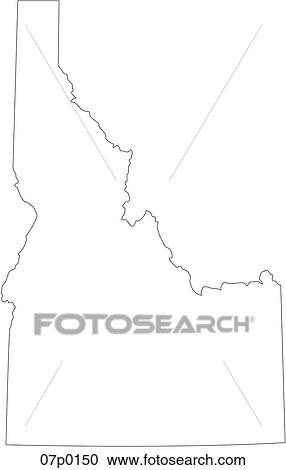 Clipart - idaho map. Fotosearch