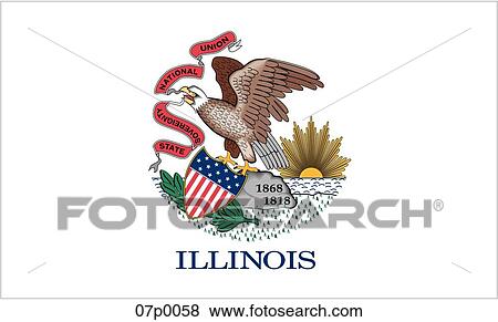 Clip Art - illinois flag. Fotosearch