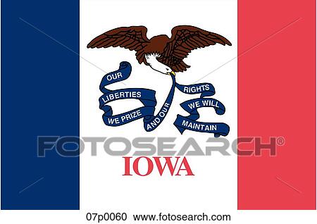Clipart - iowa flag. Fotosearch