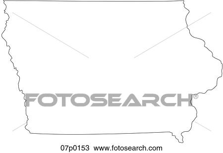Clipart - iowa map. Fotosearch