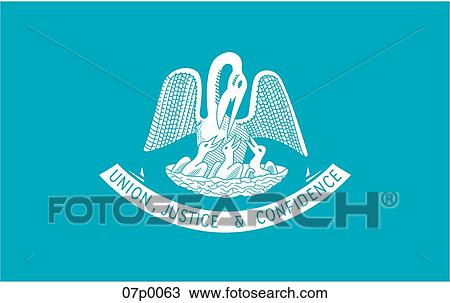 Clipart - louisiana flag. Fotosearch