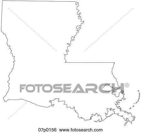 Clip Art - louisiana map. Fotosearch