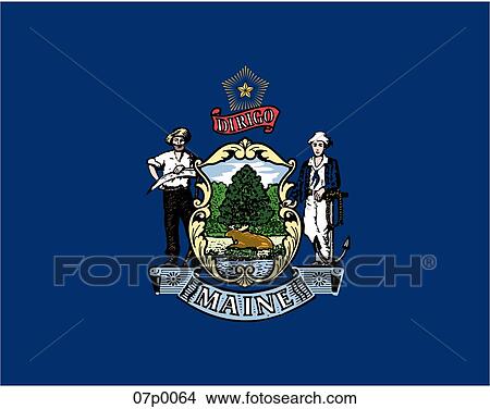 maine flag View Large Clip Art Graphic Clipart - maine flag. Fotosearch