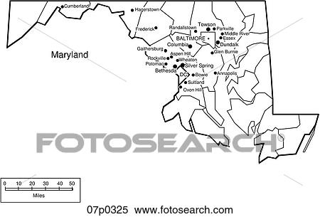 Clipart - maryland county map. Fotosearch