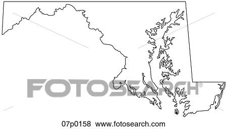 Clip Art - maryland map. Fotosearch