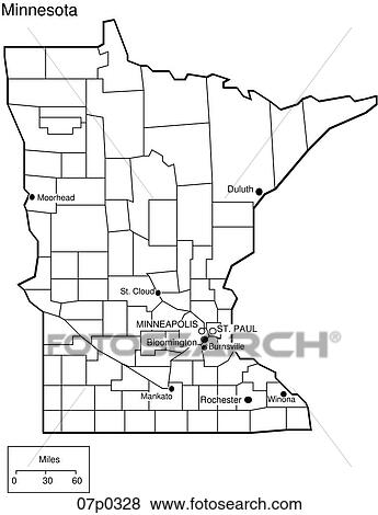 Clip Art - minnesota county map. Fotosearch