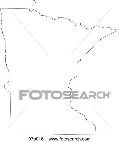 minnesota map View Large Clip Art Graphic Clipart - minnesota map. Fotosearch