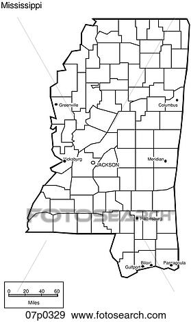 Clip Art - mississippi county map. Fotosearch
