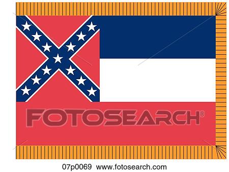 Clip Art - mississippi flag. Fotosearch