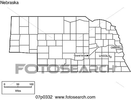 nebraska county map View Large Clip Art Graphic Clipart - nebraska county map. Fotosearch