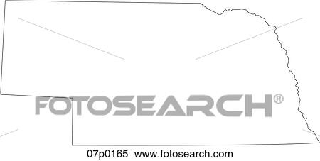 Clipart - nebraska map. Fotosearch