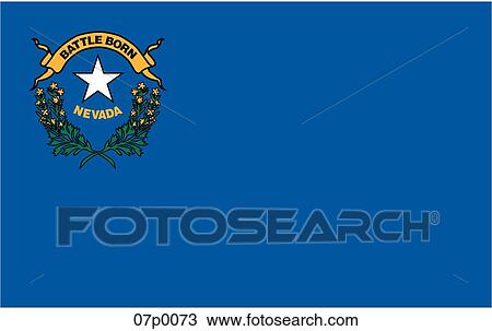 Clipart - nevada flag. Fotosearch