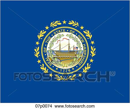Clipart - new hampshire flag. Fotosearch