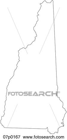 Clip Art - new hampshire map. Fotosearch