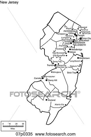 new jersey county map View Large Clip Art Graphic Clipart - new jersey county map. Fotosearch
