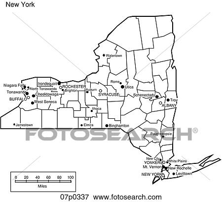 Clip Art - new york county map. Fotosearch