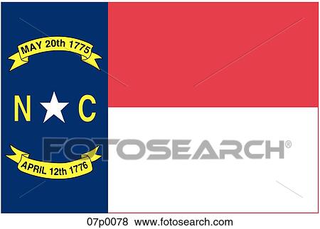 Clip Art - north carolina flag. Fotosearch