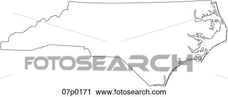 Clipart - north carolina map. Fotosearch