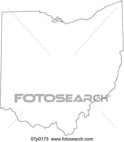 Clipart - ohio map. Fotosearch