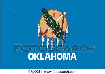 Clipart - oklahoma flag. Fotosearch