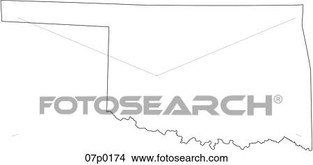 Clipart - oklahoma map. Fotosearch