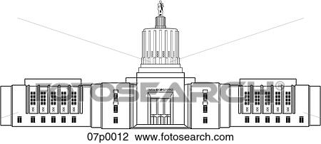 oregon capitol View Large Clip Art Graphic Clipart - oregon capitol. Fotosearch