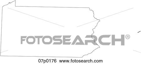 Clip Art - pennsylvania map. Fotosearch