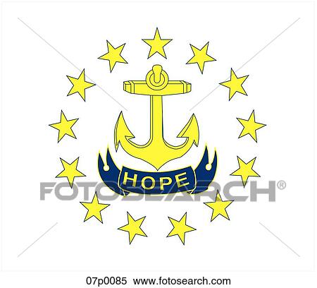 Clipart - rhode island flag. Fotosearch