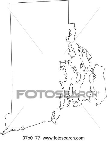 Clip Art - rhode island map. Fotosearch