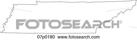 Clipart - tennessee map. Fotosearch