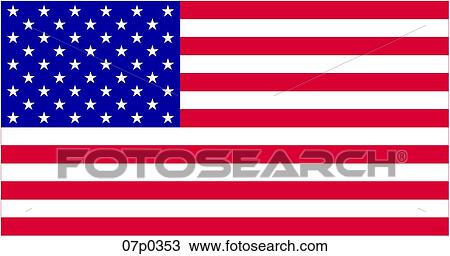 Clipart - us official flag. Fotosearch