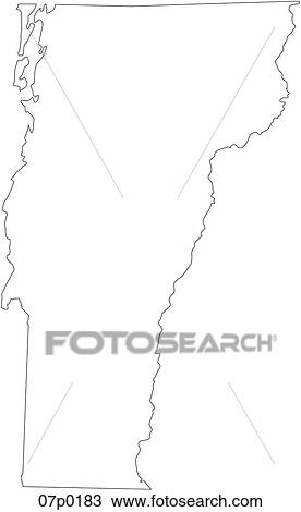 Clipart - vermont map. Fotosearch