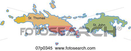 Clipart - virgin islands map. Fotosearch
