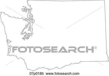 washington map View Large Clip Art Graphic Clipart - washington map. Fotosearch