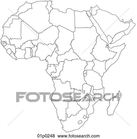 Clip Art - africa - political. Fotosearch