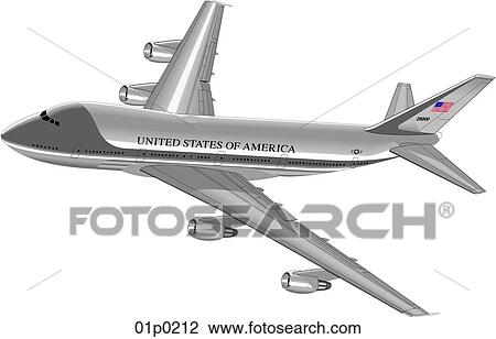 Clipart - air force one. Fotosearch