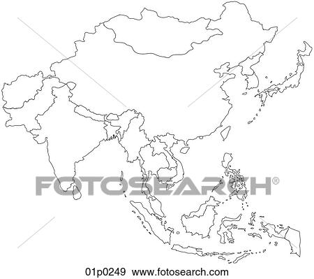 Clip Art - asia - political. Fotosearch