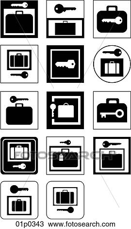 Clipart - baggage lockers. Fotosearch