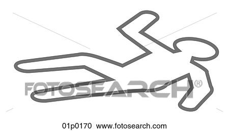 Clipart - body chaulked simple. Fotosearch