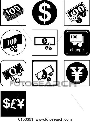 Clipart - currency exchange. Fotosearch