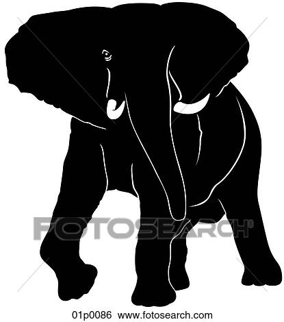 Clip Art - elephant 3. Fotosearch