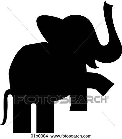 elephant View Large Clip Art Graphic Clipart - elephant. Fotosearch